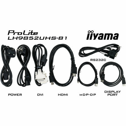 iiyama ProLite LH9852UHS-B1 98" 4K Professional Digital Signage 24/7 LFD