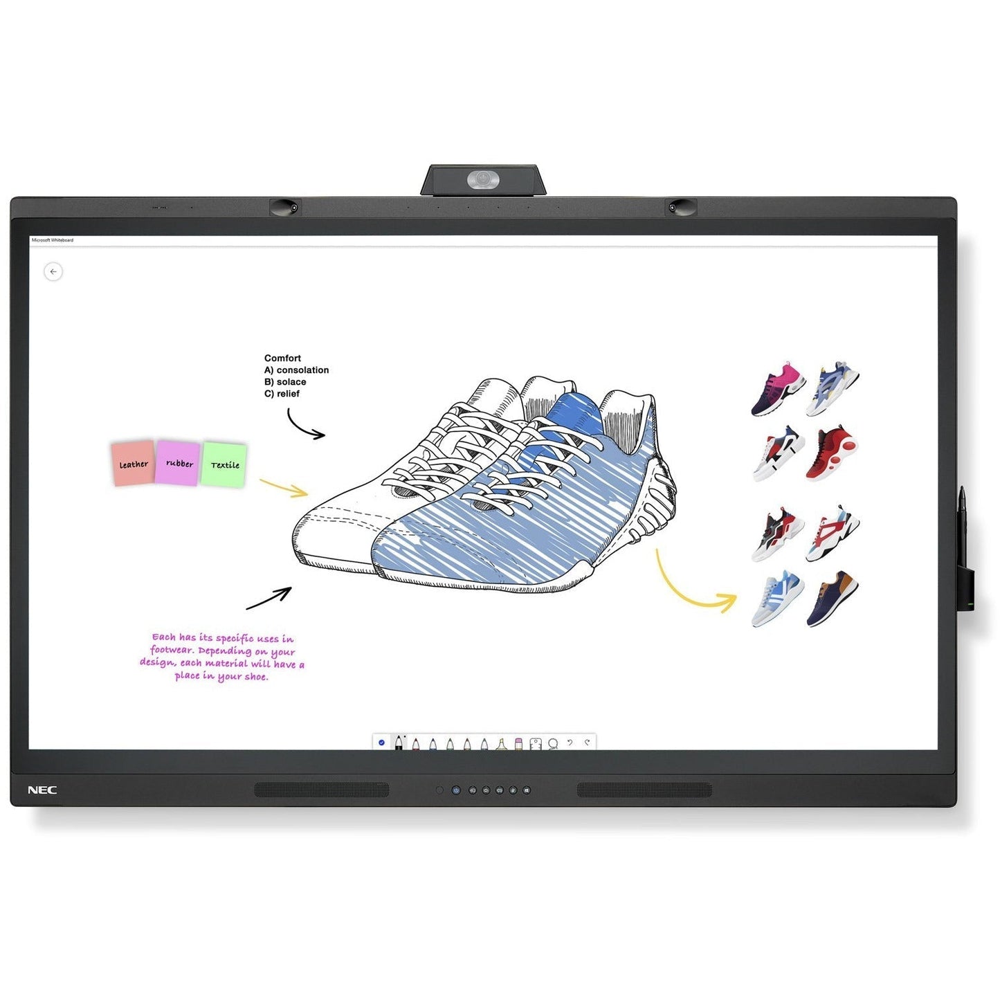 NEC MultiSync® WD551 LCD 55" Windows Collaboration Display