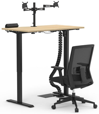 Formetiq B/SPBUNDLE3 Sit-Stand Desk, Veneto Chair & Accessories Bundle - Monitor Arm, Under Desk Power Module, Boost Power Module, Power Cable & Cable Spine