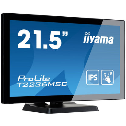 iiyama ProLite T2236MSC-B3 22" 10 point Touch Screen with edge-to-edge glass and AMVA panel