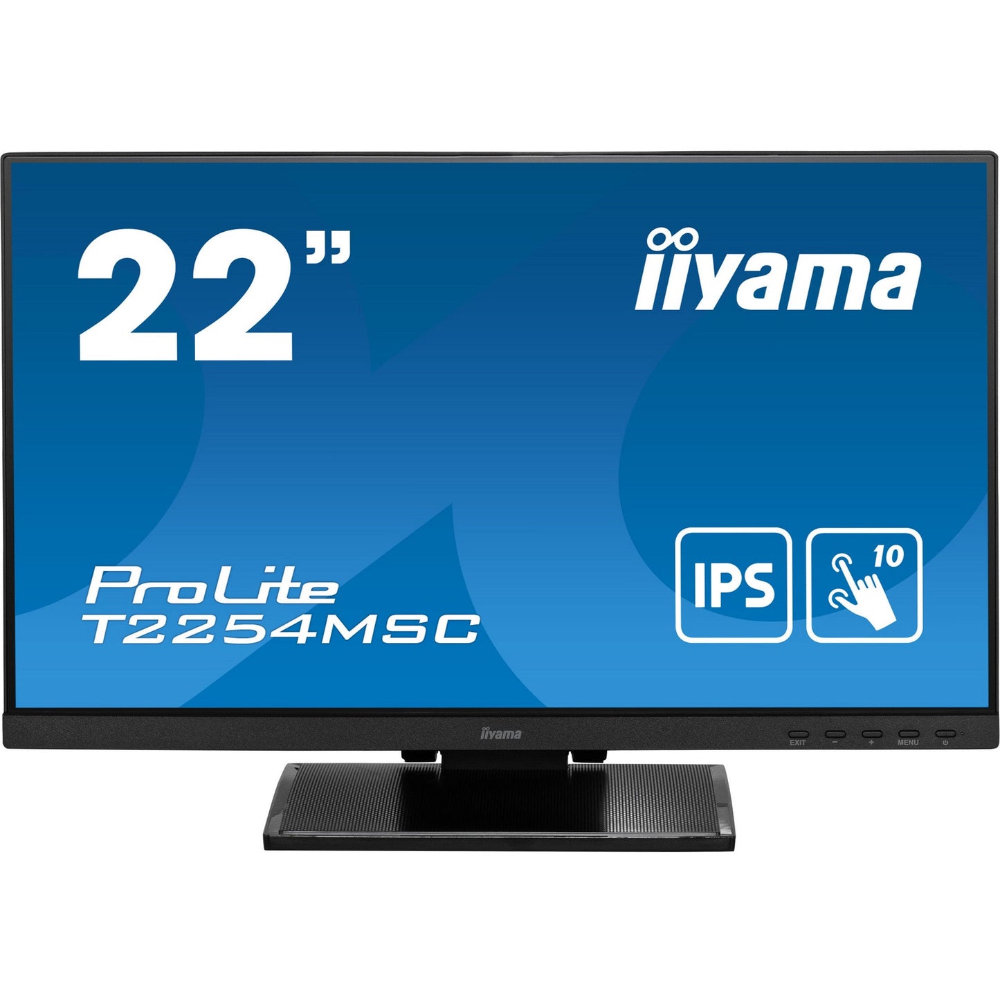 iiyama ProLite T2254MSC-B1AG 10 Point PCAP Touch Screen with Anti Glare Coating and Flexible Stand