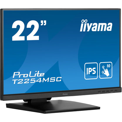 iiyama ProLite T2254MSC-B1AG 10 Point PCAP Touch Screen with Anti Glare Coating and Flexible Stand