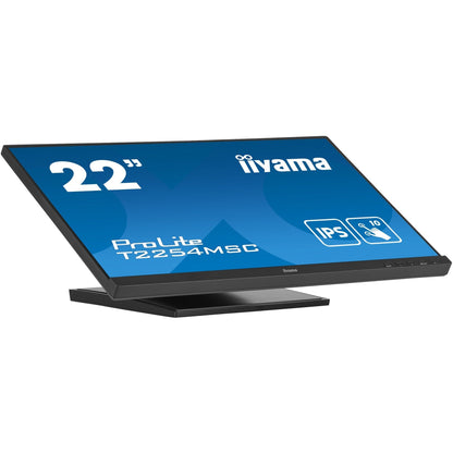 iiyama ProLite T2254MSC-B1AG 10 Point PCAP Touch Screen with Anti Glare Coating and Flexible Stand