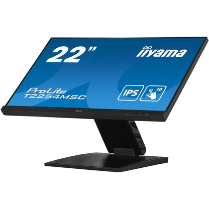 iiyama ProLite T2254MSC-B1AG 10 Point PCAP Touch Screen with Anti Glare Coating and Flexible Stand