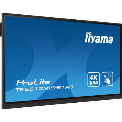 Iiyama ProLite TE6512MIS-B1AG 65" Interactive 4K UHD Touchscreen featuring a 4K interface with User Profiles