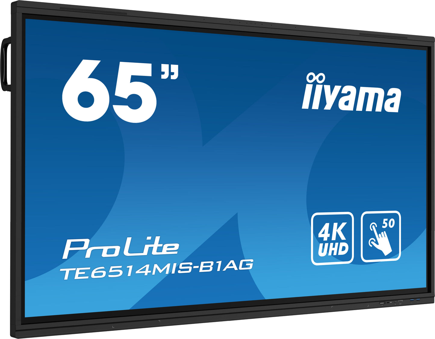 Iiyama ProLite TE6514MIS-B1AG 65" PureTouch-IR+ Touch Screen 4K 24/7 Large Format Display with Android, Wifi & USB-C