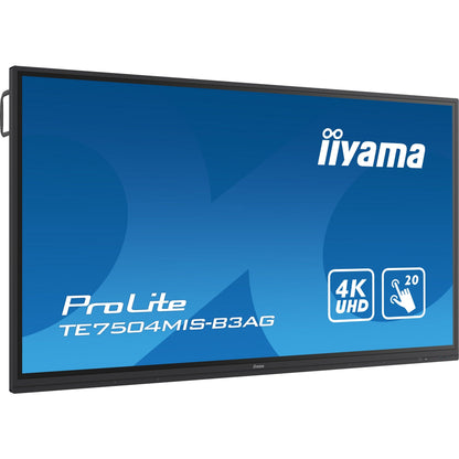 Iiyama ProLite TE7504MIS-B3AG 75" Interactive  4K UHD LCD Touchscreen with Whiteboard Software