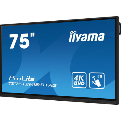 Iiyama ProLite TE7512MIS-B1AG 75" Interactive 4K UHD Touchscreen with User Profiles Software