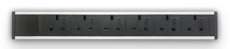 Metalicon UPMA-6P-SV Powerlink Under Desk Power Module - 6 Mains Power