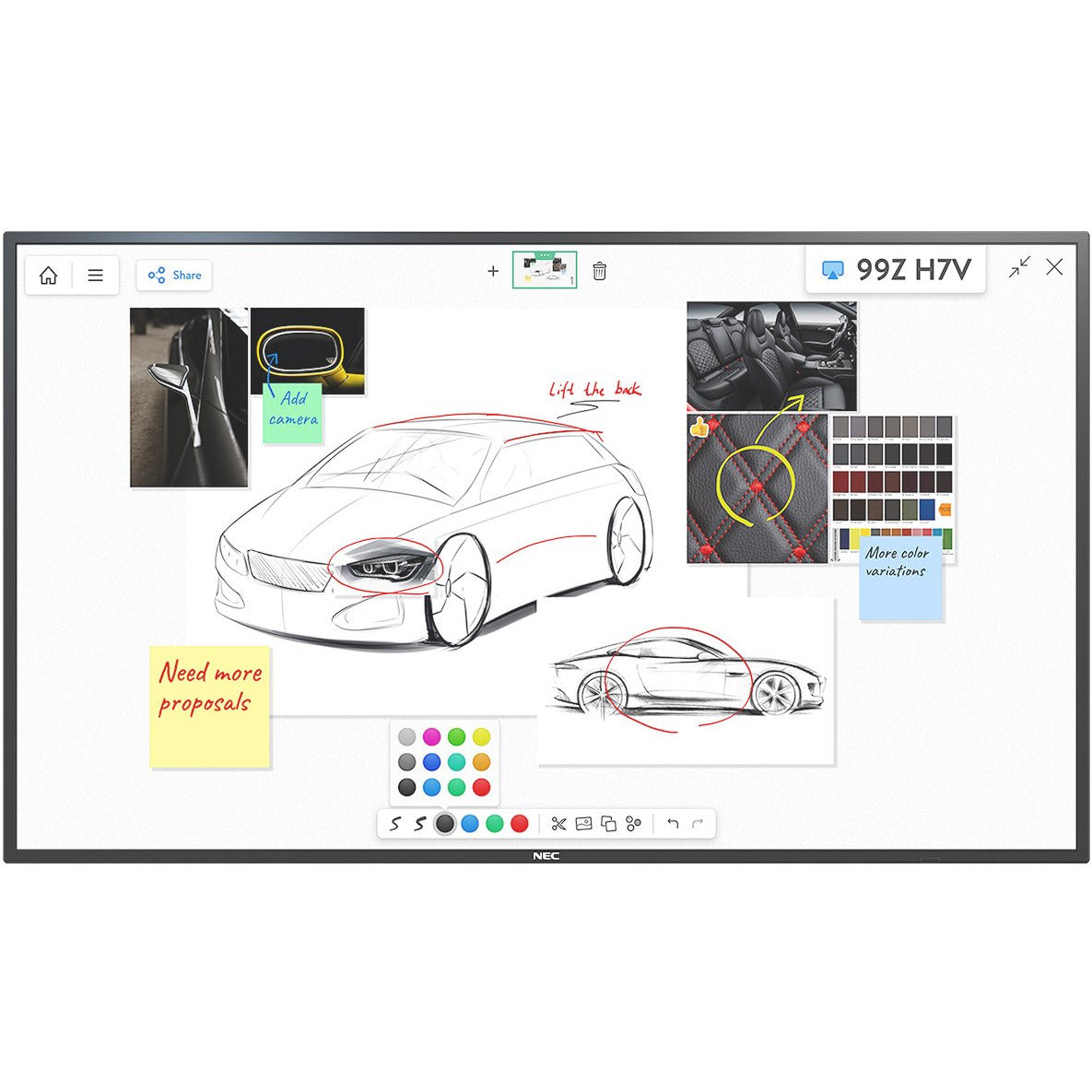 NEC MultiSync® V754Q IGB LCD 75" InGlass™Touch Display