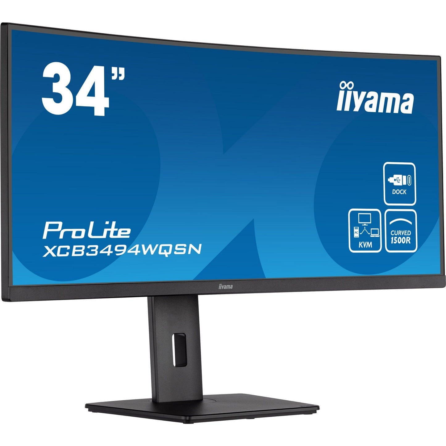 iiyama ProLite XCB3494WQSN-B5 34" 1500R Curved Monitor with USB-C Dock & KVM