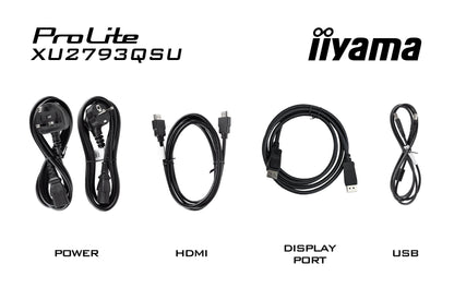 iiyama ProLite XU2793QSU-B6 27” WQHD IPS 100Hz Display with USB Hub