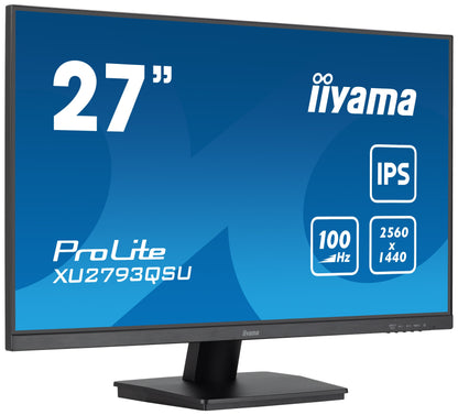 iiyama ProLite XU2793QSU-B6 27” WQHD IPS 100Hz Display with USB Hub