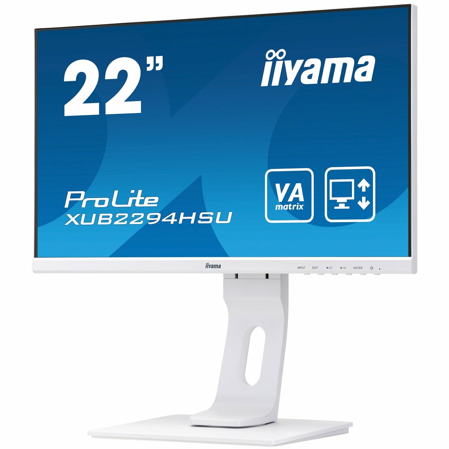 iiyama ProLite XUB2294HSU-W1 22" LCD HD Monitor in White