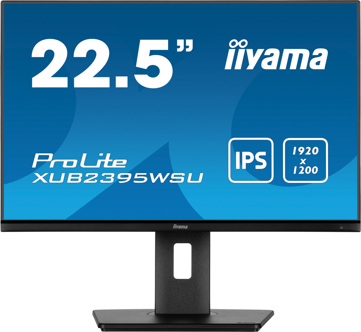 iiyama ProLite XUB2395WSU-B5 22.5” 1920 x 1200 monitor featuring IPS panel technology and a height adjustable stand