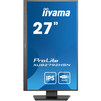 iiyama ProLite XUB2792HSN-B5 27" IPS LCD Monitor with USB-C dock and RJ45 Port