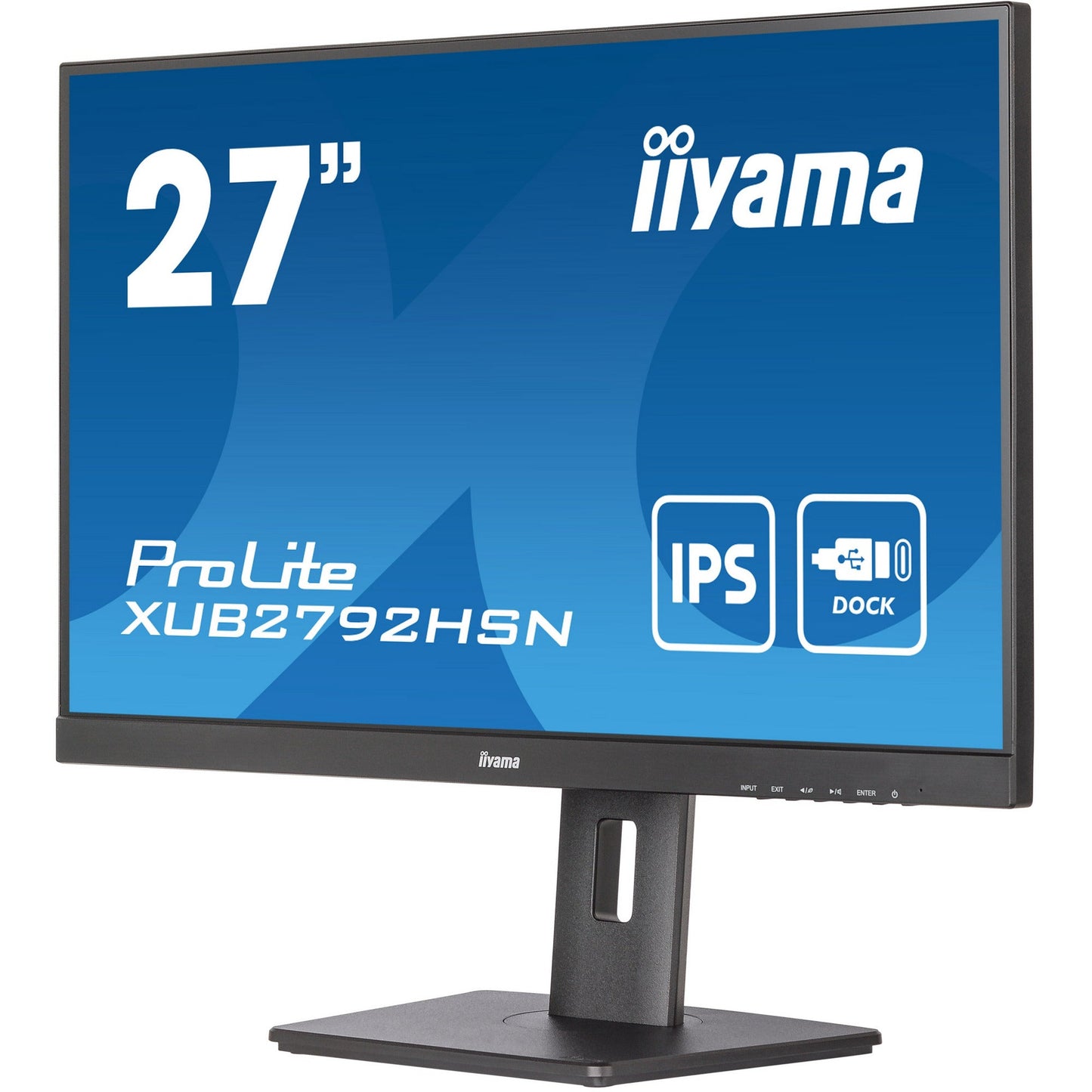 iiyama ProLite XUB2792HSN-B5 27" IPS LCD Monitor with USB-C dock and RJ45 Port