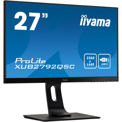 iiyama Prolite XUB2792QSC-B1 27’’ WQHD 2560x1440 IPS Display with USB-C dock and 65W Power Delivery