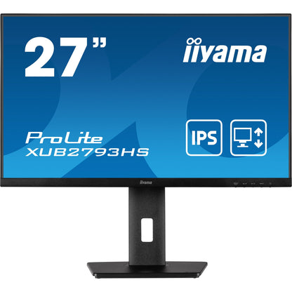 Iiyama ProLite XUB2793HS-B5 27” IPS 3-side Borderless Monitor with Height Adjust Stand