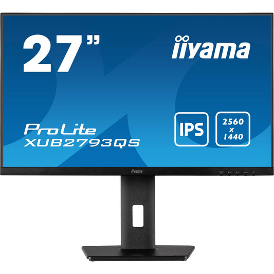 Iiyama ProLite XUB2793QS-B1 27” WQHD 2560 x 1440 IPS Monitor with Height Adjust Stand