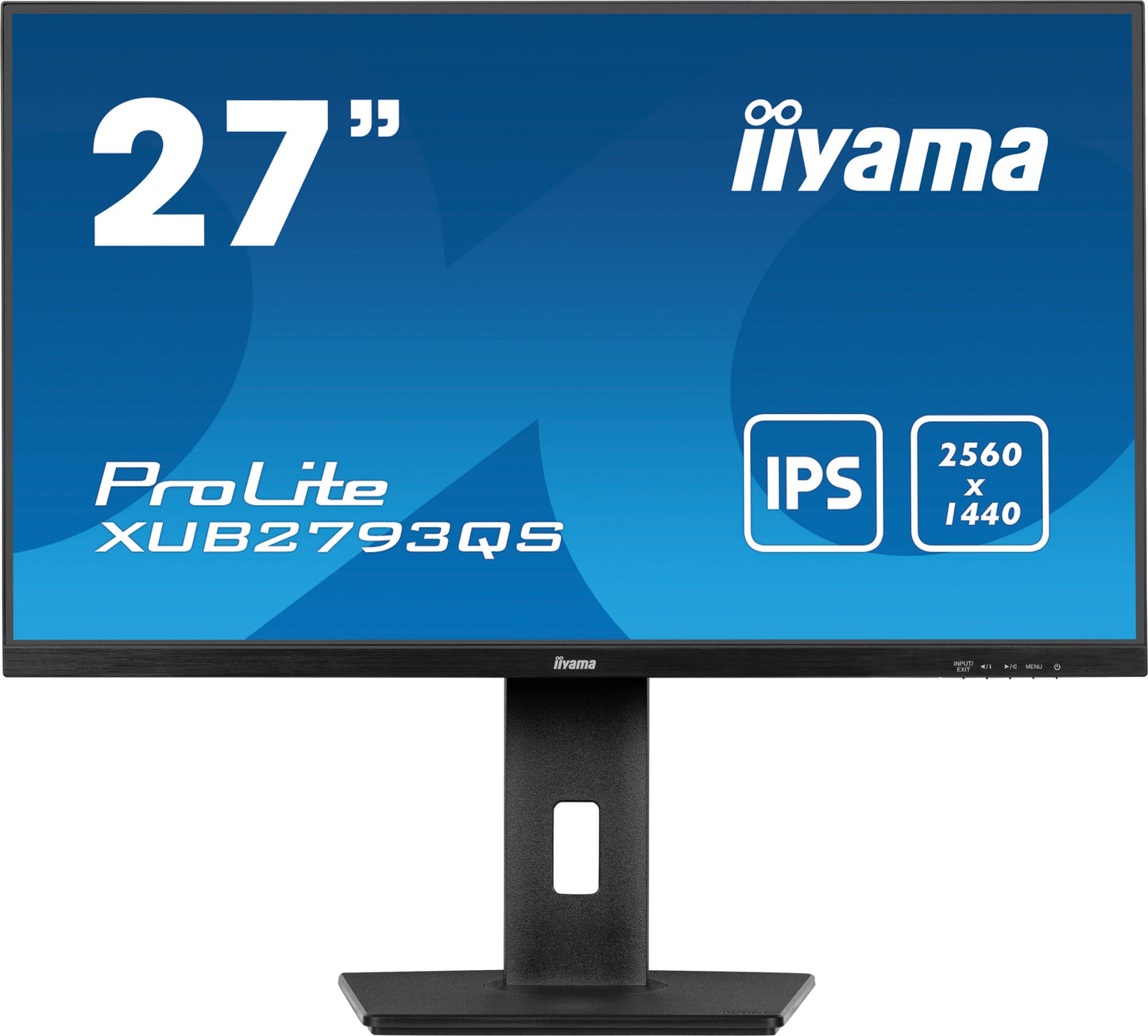 iiyama ProLite XUB2793QS-B6 27" IPS 100Hz WQHD Display with Height Adjust Stand