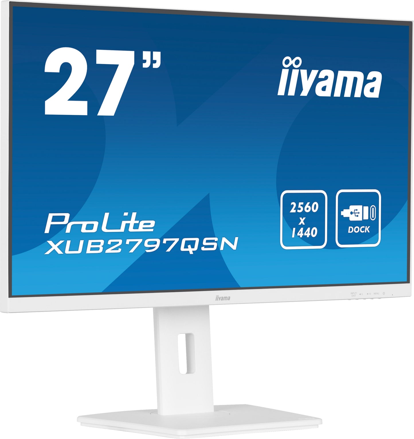 iiyama ProLite XUB2797QSN-W1 27" WQHD IPS Display with USB-C dock and RJ45 (LAN)