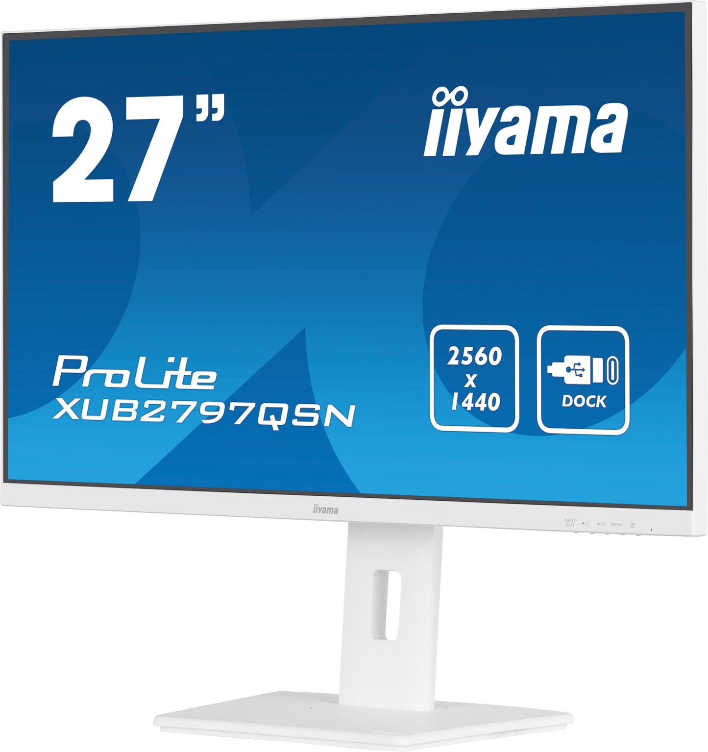 iiyama ProLite XUB2797QSN-W1 27" WQHD IPS Display with USB-C dock and RJ45 (LAN)