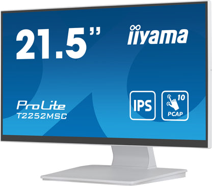 iiyama ProLite computer monitor 54.6 cm (21.5") 1920 x 1080 pixels Full HD LCD Touchscreen Table White