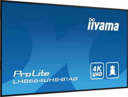 iiyama ProLite LH8664UHS-B1AG 86" 4K Ultra HD Large Format Display with Android OS