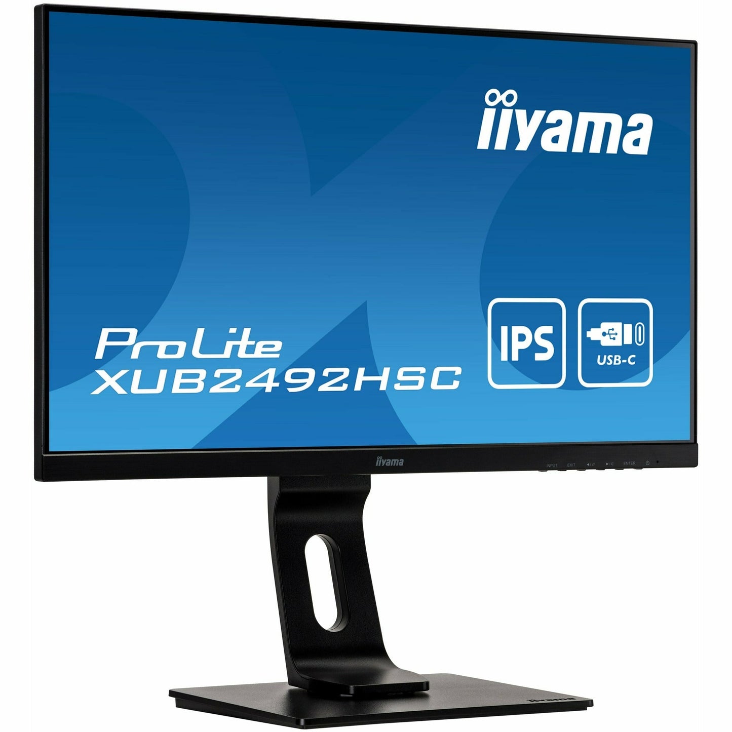 iiyama XUB2492HSC-B1 24" IPS LCD USB-C Display with 65W Charging and Height Adjustable Stand