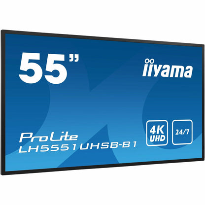 Iiyama ProLite LH5551UHSB-B1 55" IPS 4K UHD Professional 24/7 Digital Signage Display with Intel SDM Slot