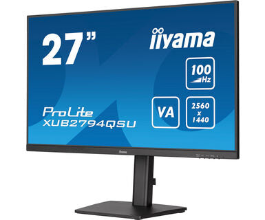 iiyama ProLite XUB2794QSU-B6 27" 2560 x 1440 pixels WQHD LCD Display with Height Adjust Stand