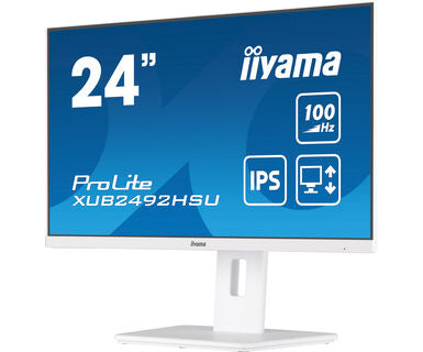 iiyama ProLite XUB2492HSU-W6 24" IPS 100Hz Full HD Display with HAS in White