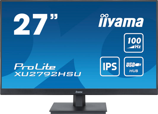 iiyama ProLite XU2792HSU-B6 27" IPS technology panel with USB hub and 100Hz refresh rate