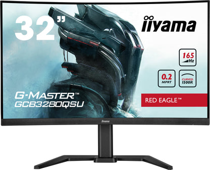 iiyama G-MASTER Red Eagle GCB3280QSU-B1  32" 1500R 165Hz Curved Gaming Monitor