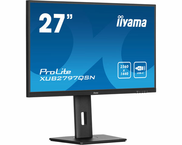 iiyama ProLite XUB2797QSN-B1 computer monitor 68.6 cm (27") 2560 x 1440 pixels Wide Quad HD LED Black