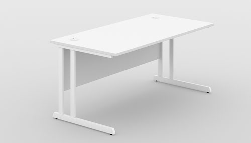 Narbutas DCA121-M1E Optima C Cantilever Straight Desk 1200Wx800Dx720H white top and white frame