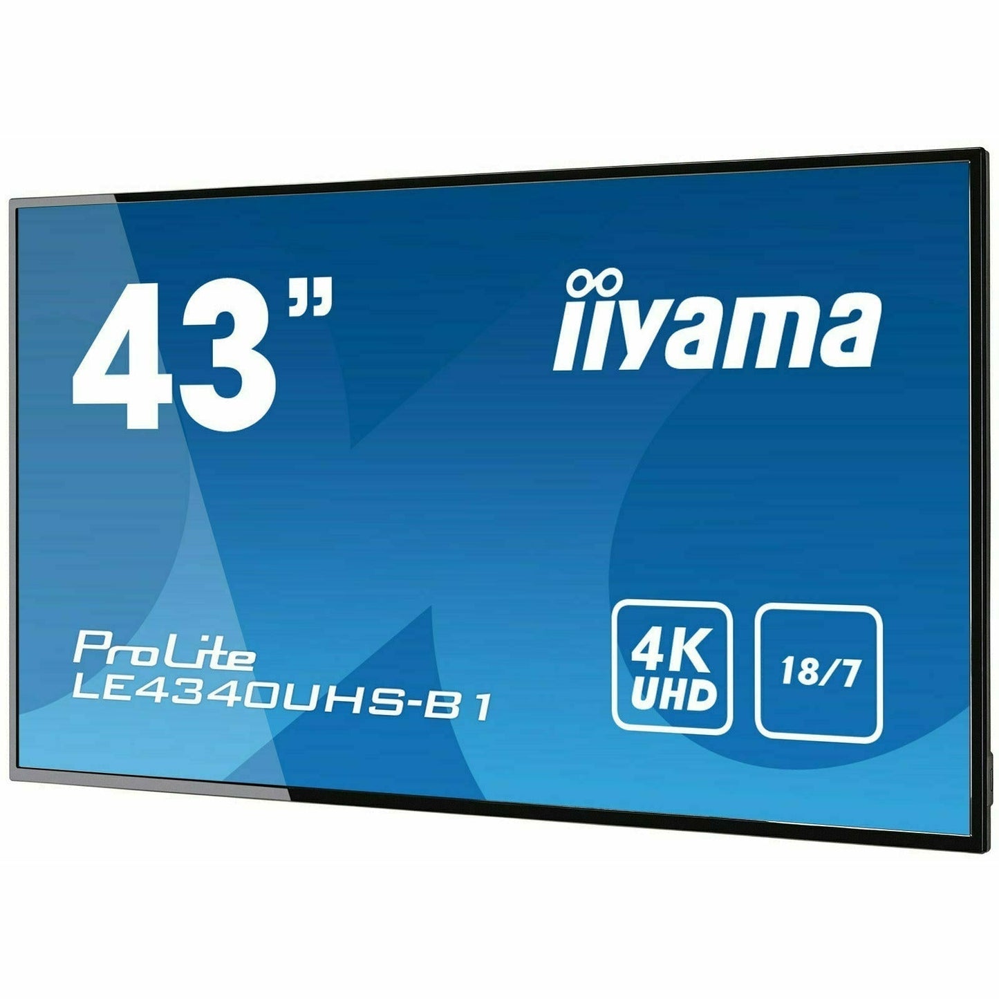 iiyama ProLite LE4340UHS-B1 43" 4K LFD 18/7 with iiyama N-sign integrated Signage Platform