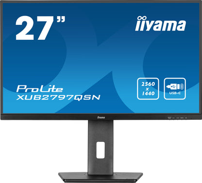 iiyama ProLite XUB2797QSN-B1 computer monitor 68.6 cm (27") 2560 x 1440 pixels Wide Quad HD LED Black