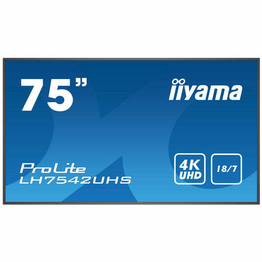 iiyama ProLite LH7542UHS-B3 75" IPS 4K LFD 18/7 with Android 8.0 and iiyama N-sign integrated Signage Platform