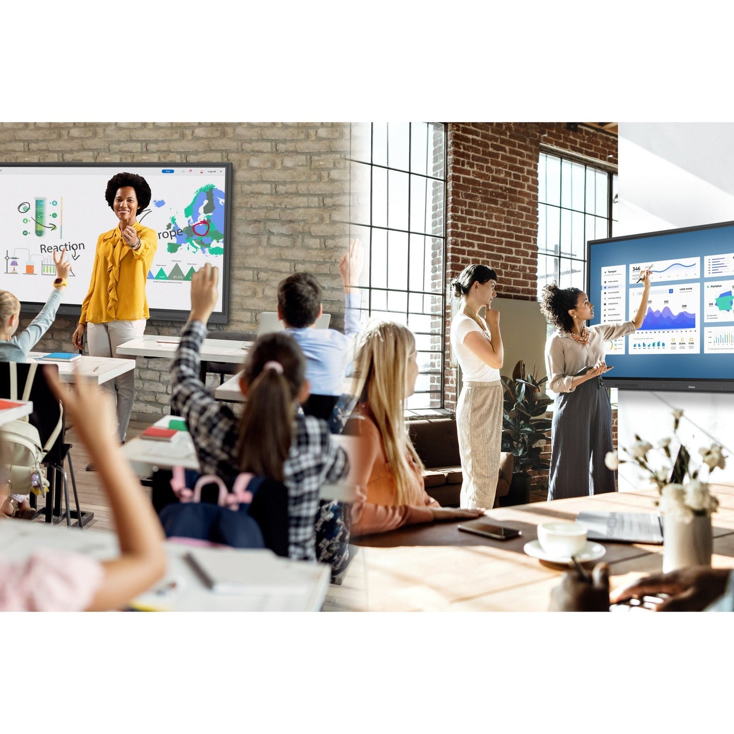 Iiyama ProLite TE7502MIS-B1AG 75’’ Interactive  4K UHD LCD Touchscreen with Integrated Whiteboard Software