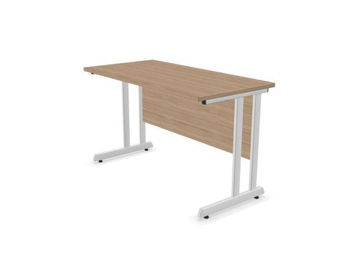 Narbutas DCA121-D2E Optima C Cantilever Straight Desk 1200Wx800Dx720H Oak top and white frame